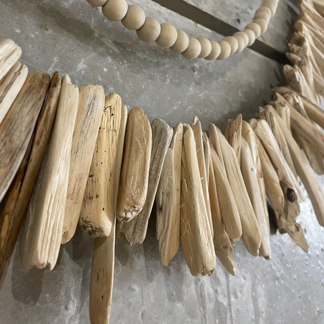 DECO MURAL COQUILLAGE BOIS FLOTTE