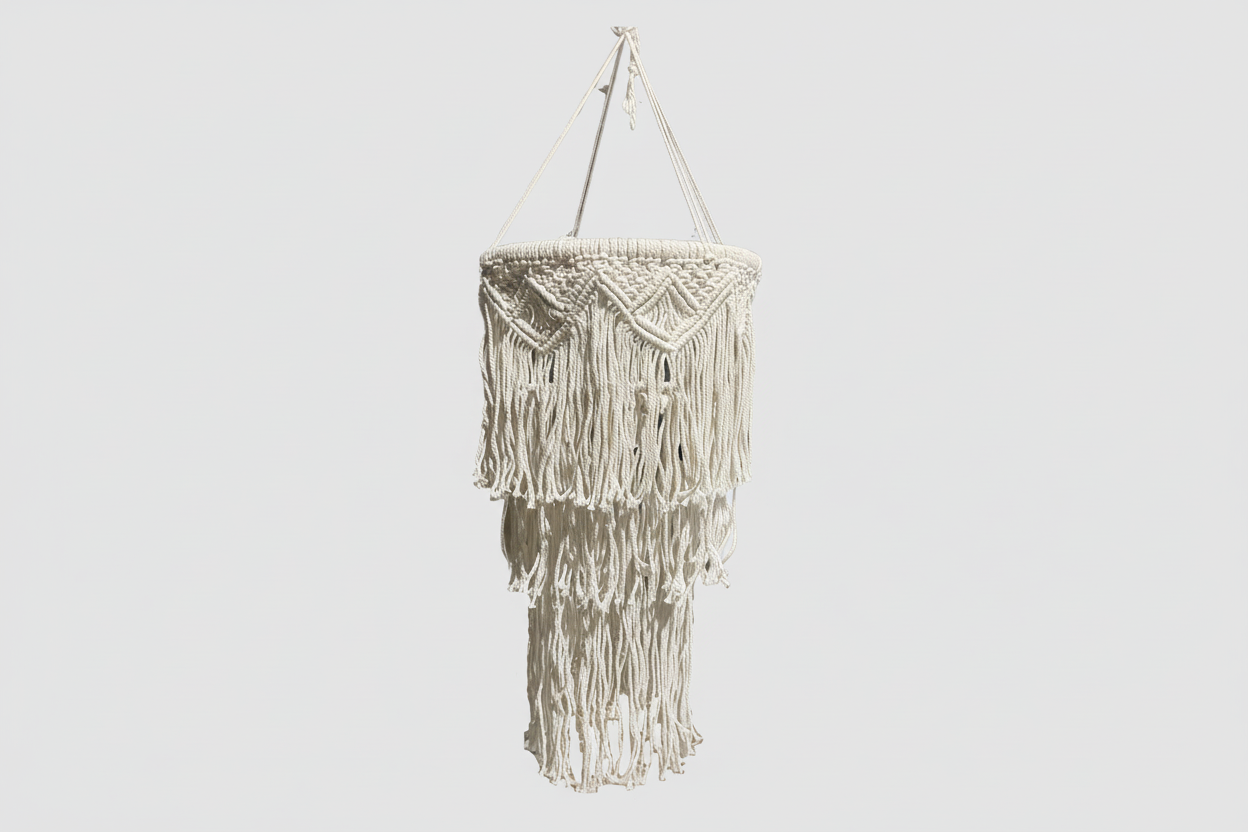 LUMINAIRE MACRAMÉ LONG