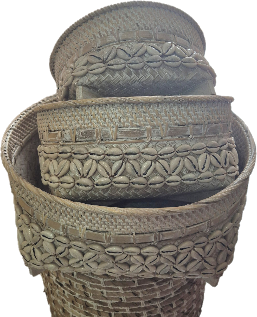 CORBEILLE RONDE COQUILLAGES