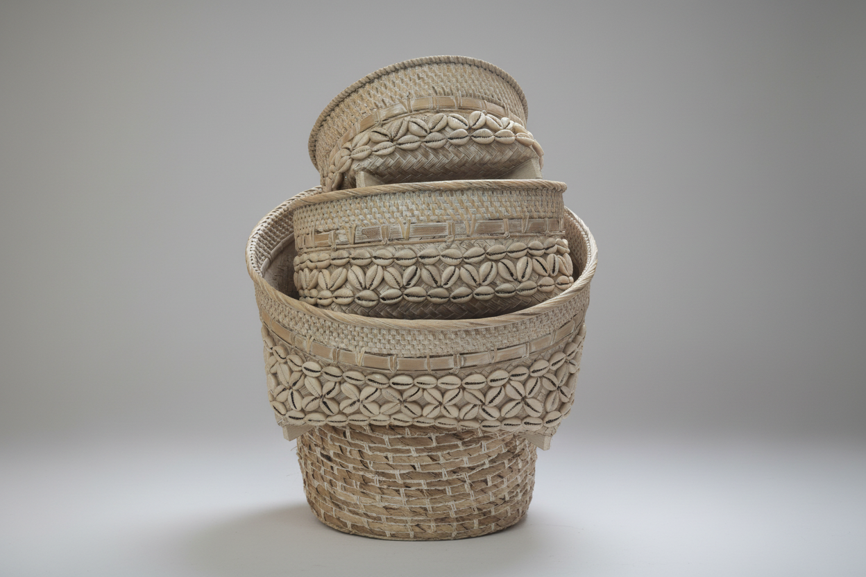 CORBEILLE RONDE COQUILLAGES