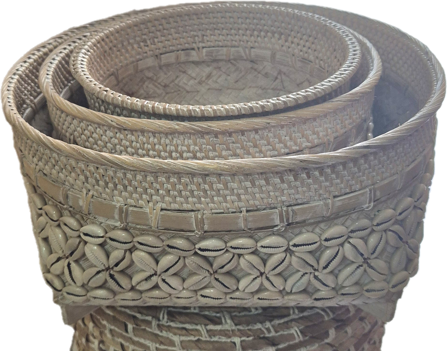 CORBEILLE RONDE COQUILLAGES