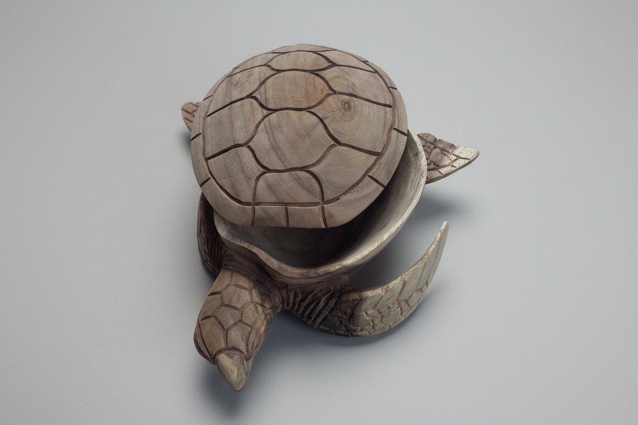 BOITE EN TECK TORTUE