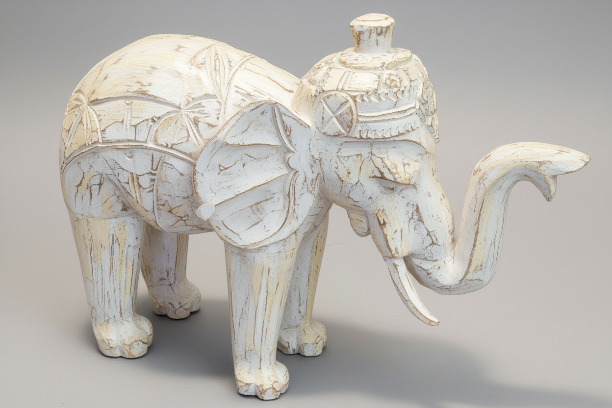 Eléphant bois recyclé