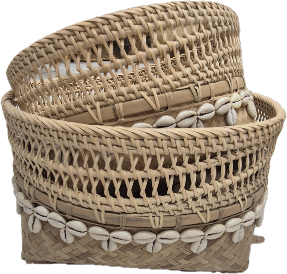 CORBEILLE RONDE COQUILLAGES