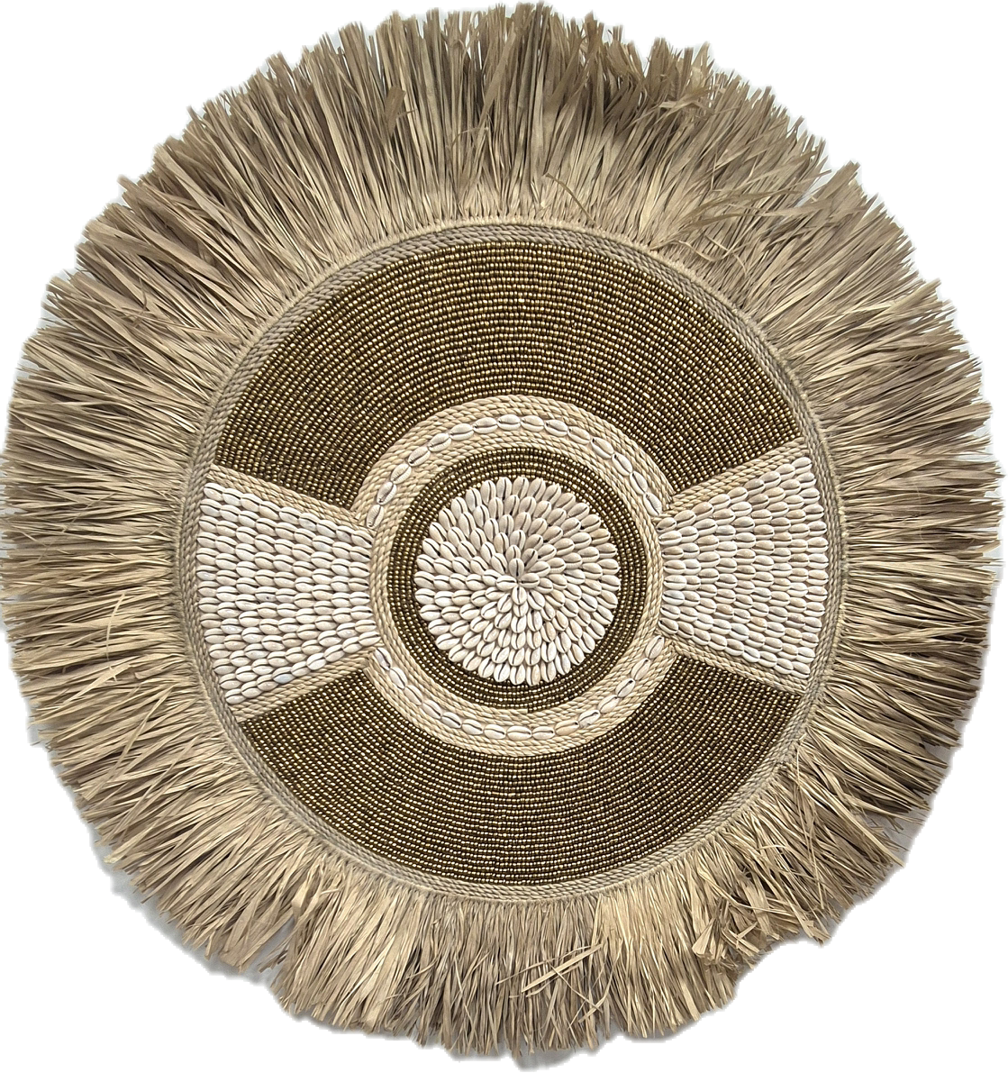 DECORATION PERLES ET RAPHIA