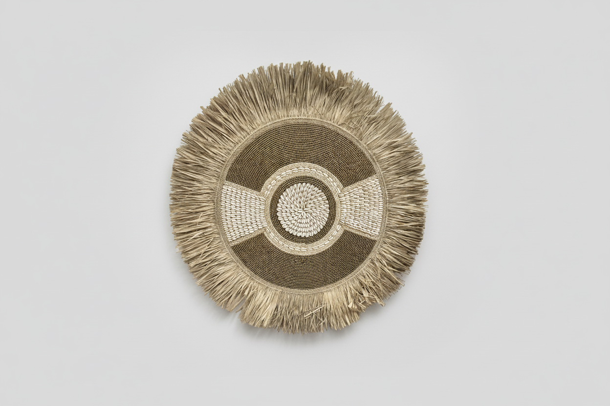 DECORATION PERLES ET RAPHIA