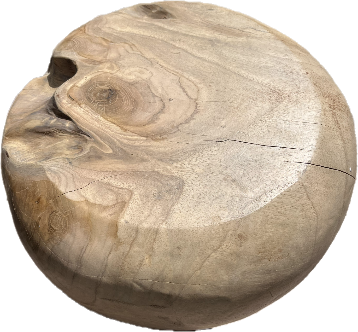 TABOURET BOULE EN TECK