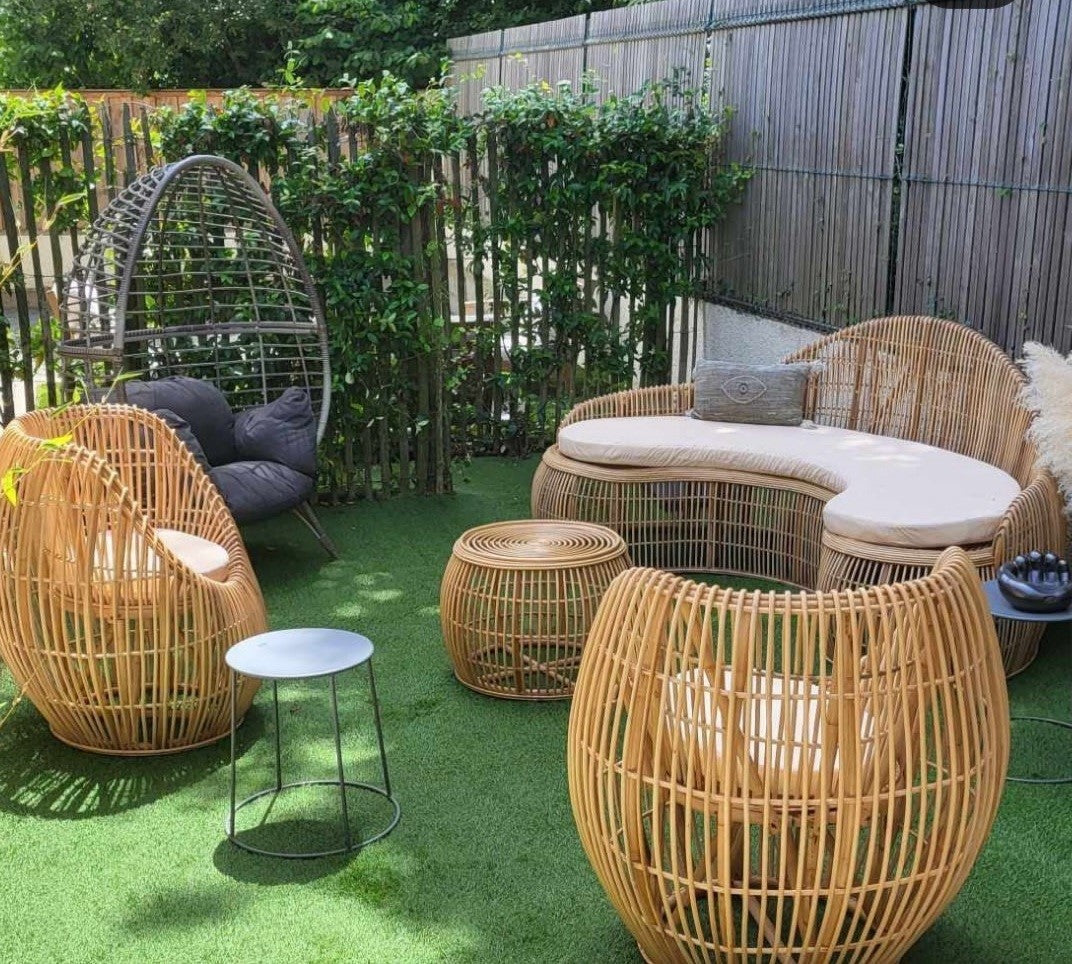 SALON DE JARDIN ROTIN