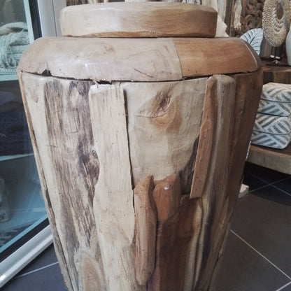 VASE EN TECK