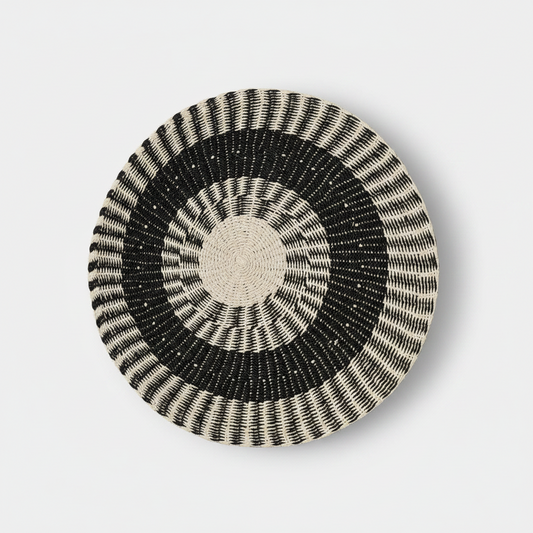 TAPIS EXTERIEUR NOIR ET BLANC 120CM