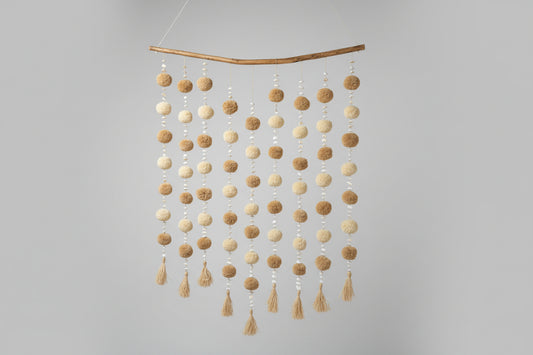 Suspension Murale "Pompons & Coquillages"