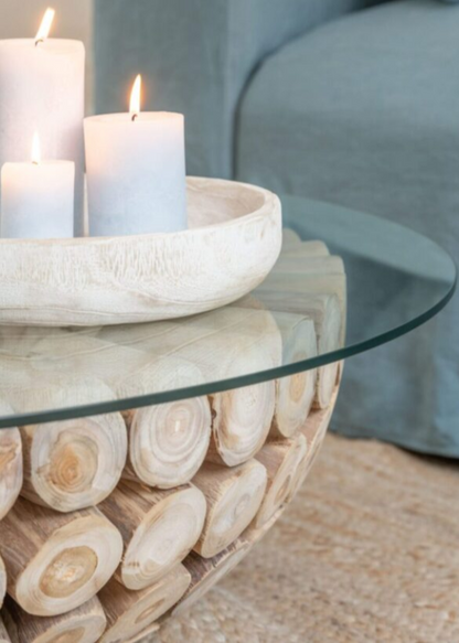 TABLE BASSE RONDE RONDINS