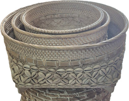 CORBEILLE RONDE COQUILLAGES