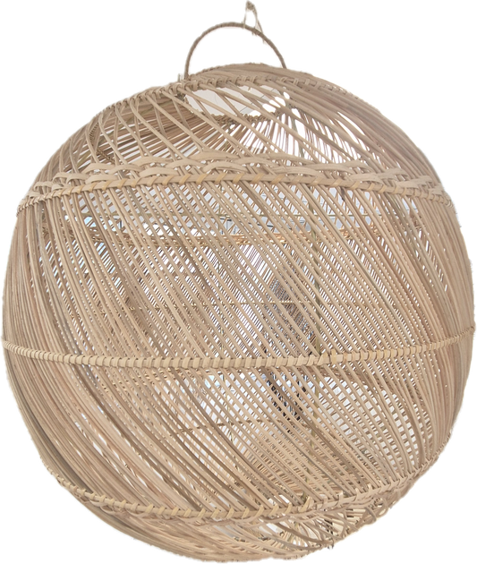 LUMINAIRE ROTIN BOULE