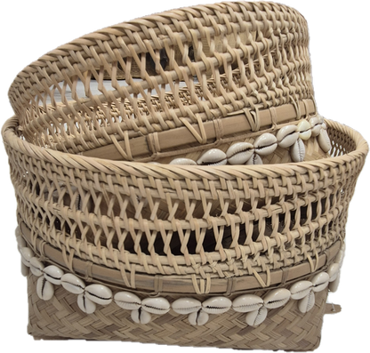 CORBEILLE RONDE COQUILLAGES