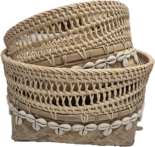 CORBEILLE RONDE COQUILLAGES