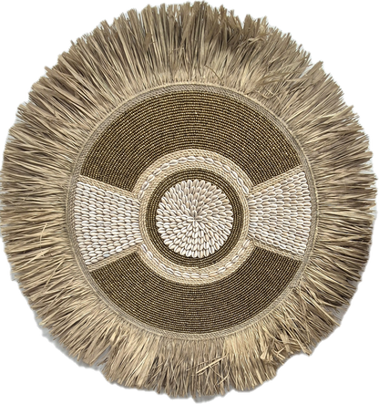 DECORATION PERLES ET RAPHIA