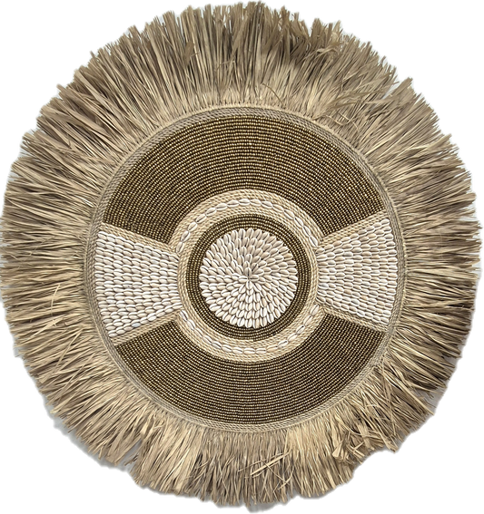 DECORATION PERLES ET RAPHIA
