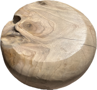 TABOURET BOULE EN TECK