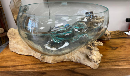 VASE VERRE SOUFFLE PLAT