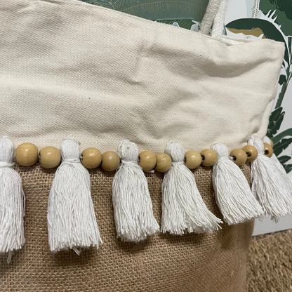SAC LIN JUTE FRANGE