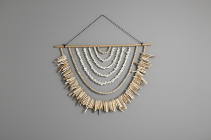 DECO MURAL COQUILLAGE BOIS FLOTTE