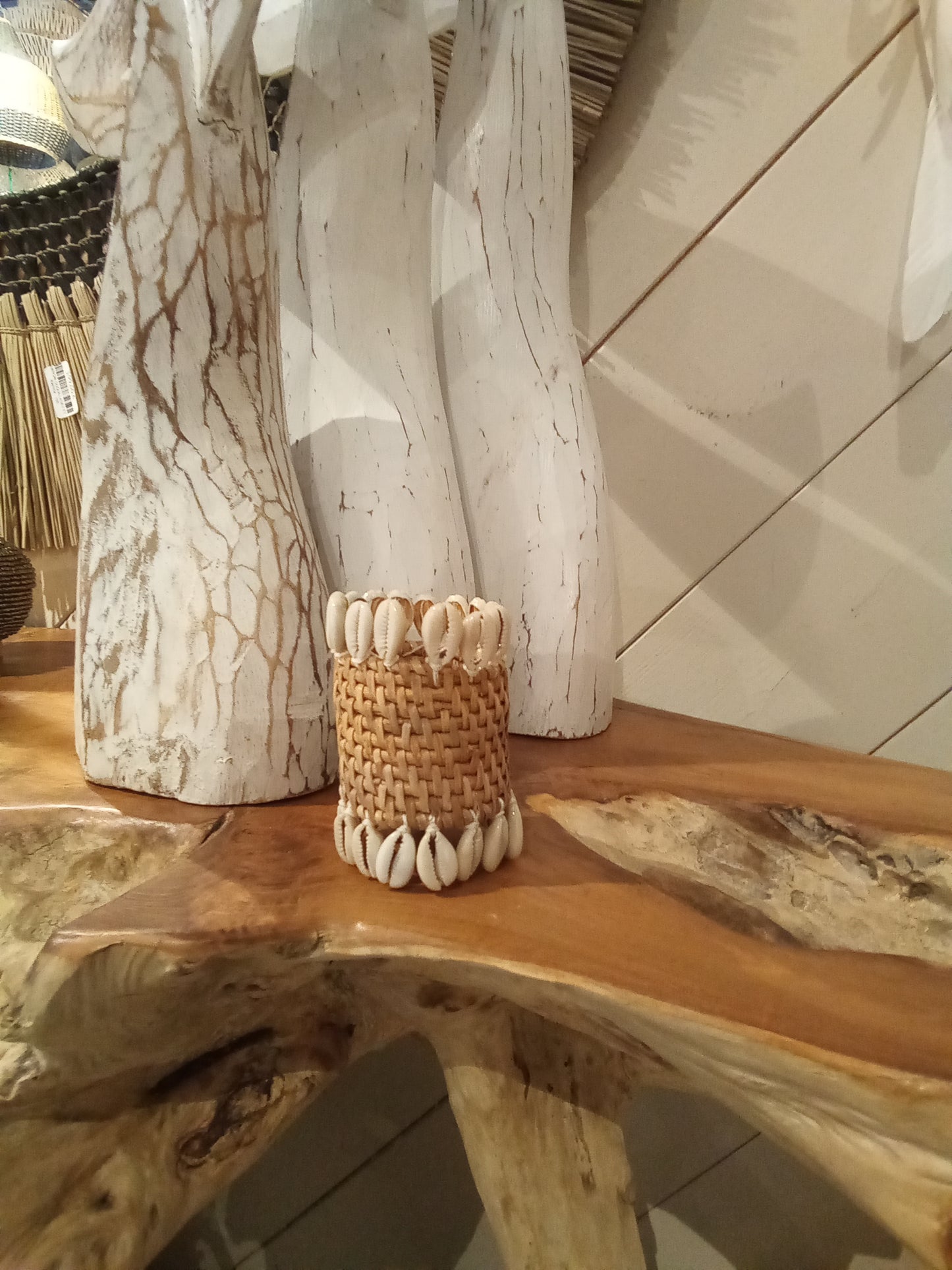 ROND SERVIETTE ROTIN ET COQUILLAGE