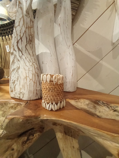 ROND SERVIETTE ROTIN ET COQUILLAGE