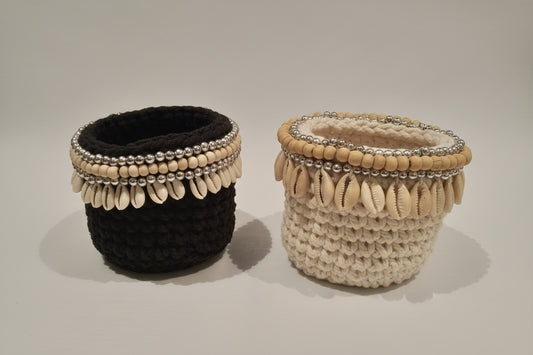 POT LAINE ET COQUILLAGES